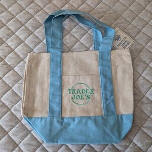 Trader Joe's Mini Tote Bag, Blue